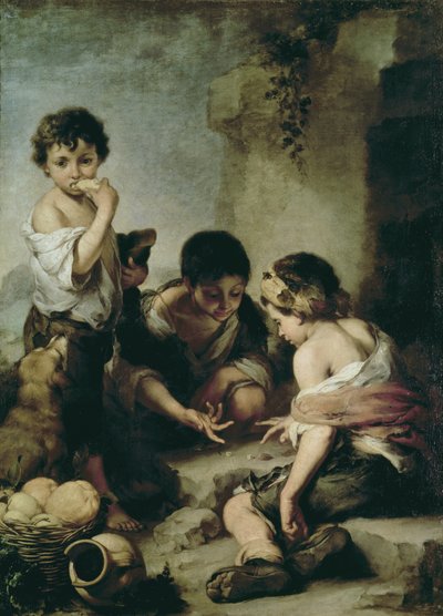 Boys Playing Dice, c.1670-75 by Bartolomé Esteban Murillo